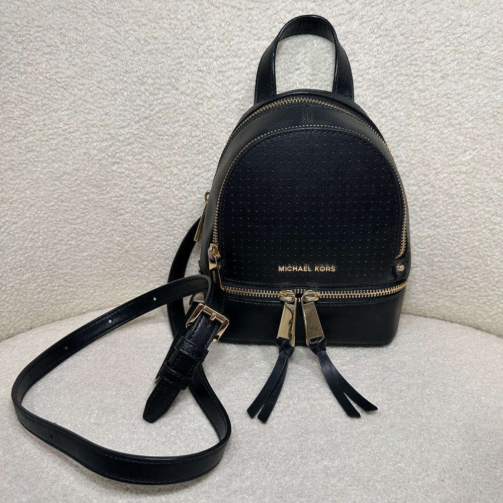 Black Michael Kors Mini Backpack Purse